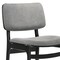 Armen Living Lima Gray Upholstered Wood Dining Chairs in Black Finish, PK2 LCLMSIGRBL - alternate 3